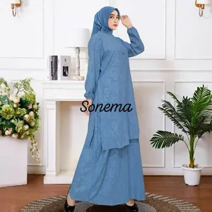 Gamis Malaysia Bahan Embos Premium Terbaru2025/Gamis Simpel Tapi Mewah/Gamis Kondangan