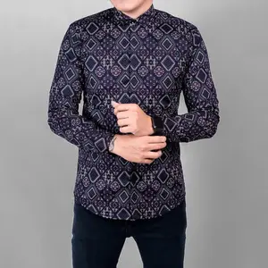 DGM Batik Panjang Pria Songket Premium Hitam Panjang 002 C