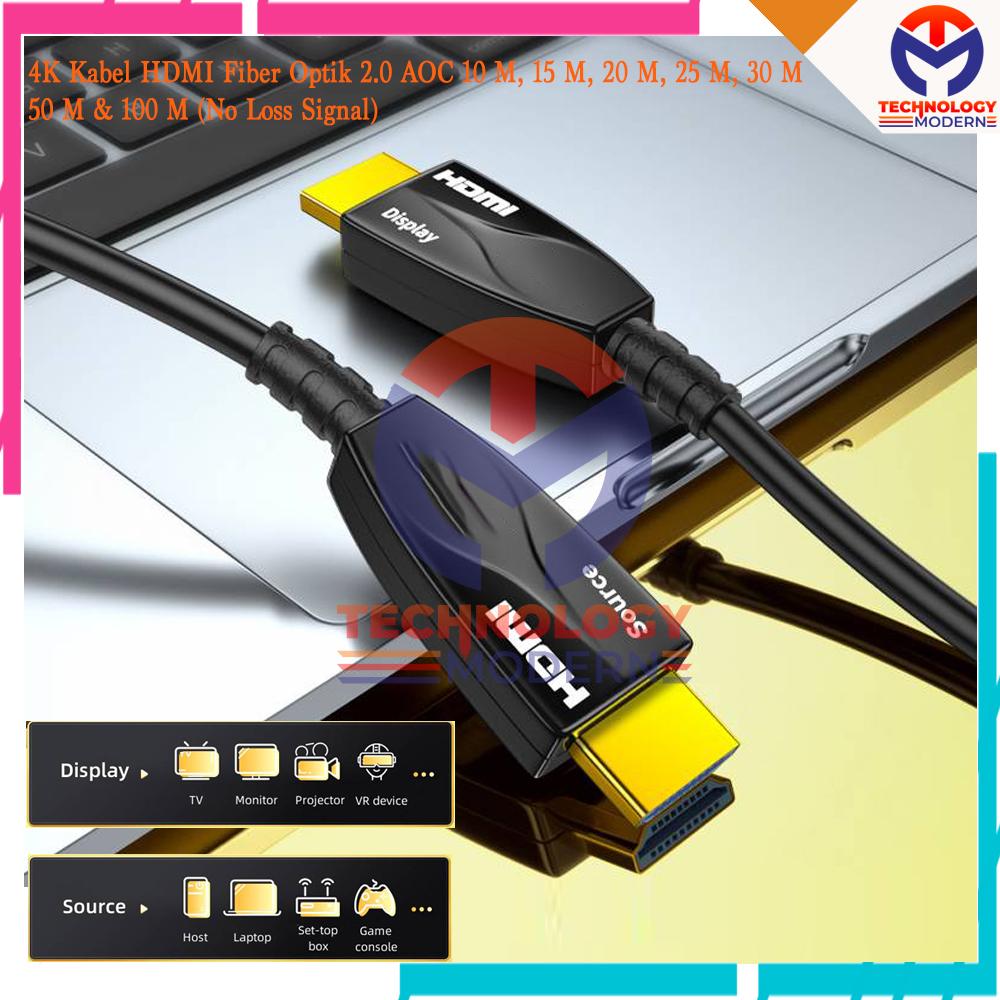 Kabel HDMI Fiber Optik 2.0 AOC 10 M Original (No Loss Signal) - 4K60