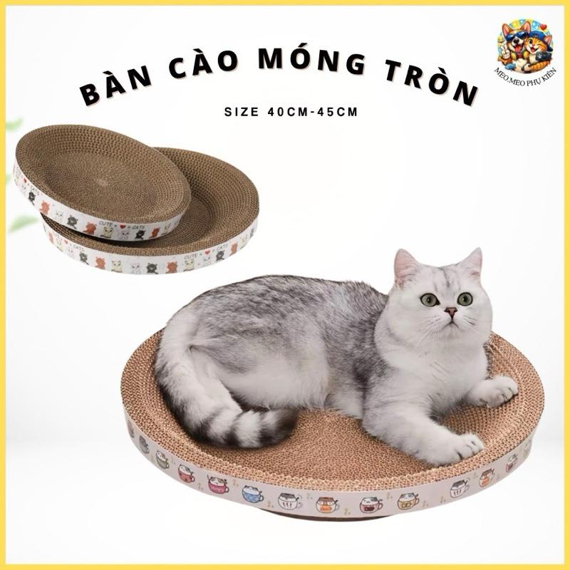 [ TẶNG CỎ MÈO ] Bàn cào móng tròn cho mèo chất liệu catton bền đẹp