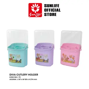 SunLife Diva Cutlery Holder 5 Slot - Tempat Sendok dan Garpu Serbaguna Bahan Tebal & Tahan Lama SNL-711