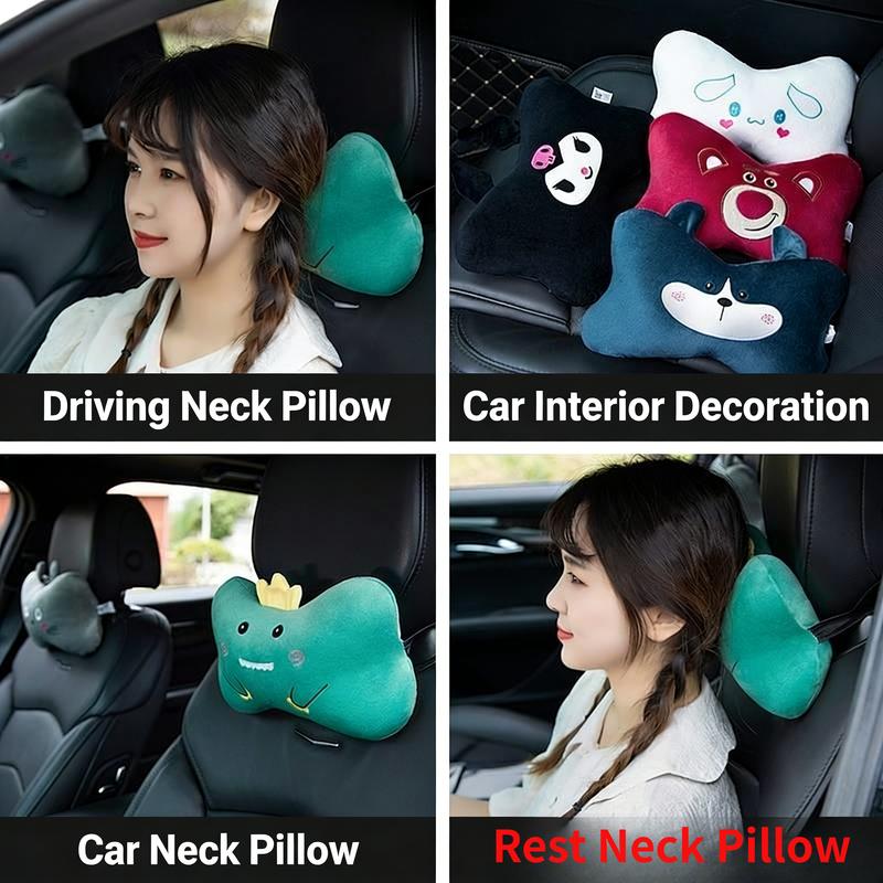 Tựa đầu ô tô, gối Cổ hoạt hình, đệm mềm thoải mái, hỗ trợ tựa Cổ cho đầu, thích…