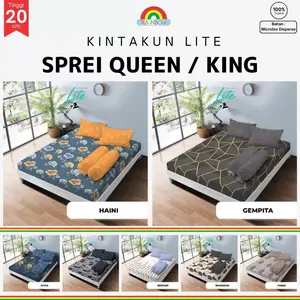 Kintakun Lite - Sprei FITTED Queen / King (160x200 / 180x200) Terlaris pilihan