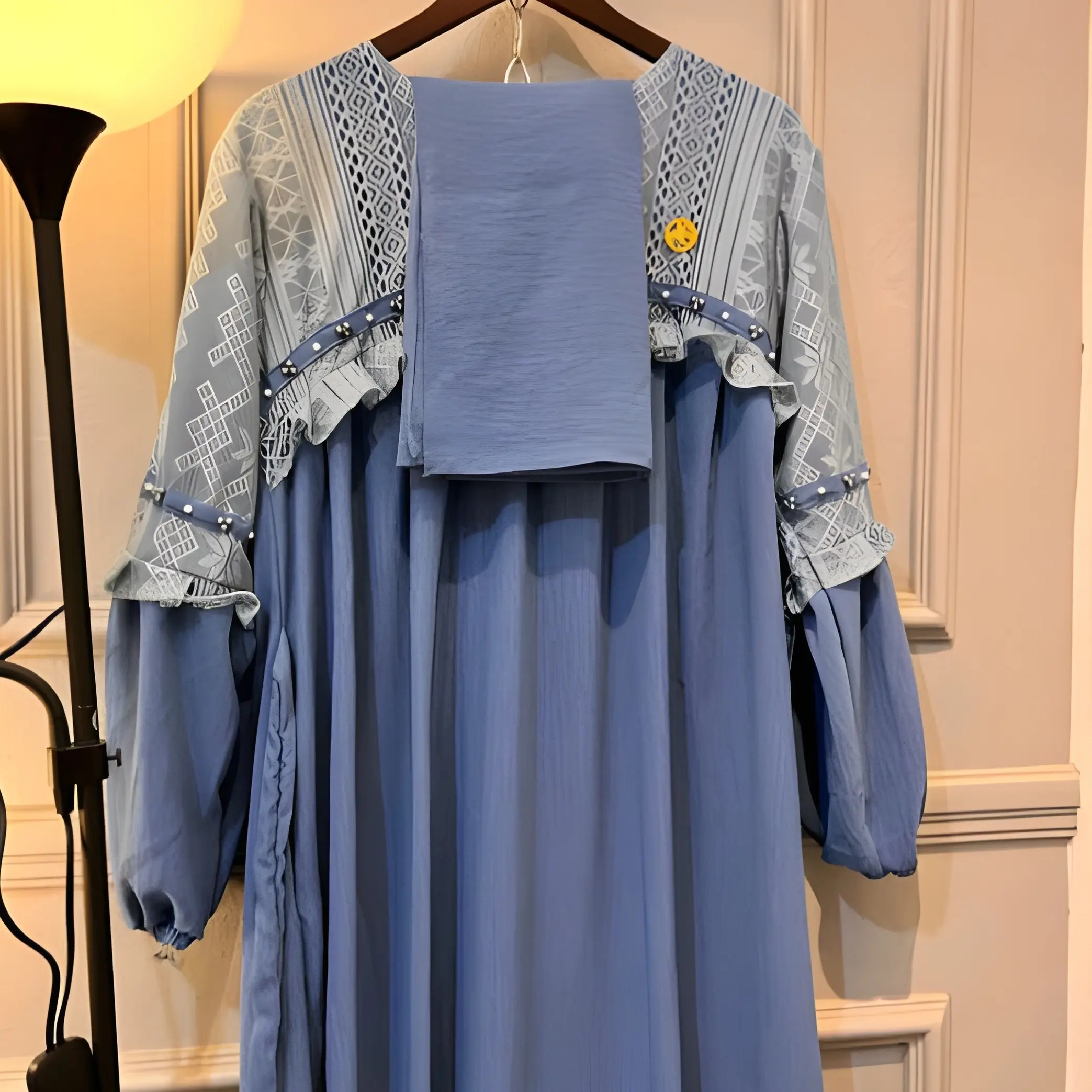 gamis mix brukat malika simple bahan cringkle cey airflow
