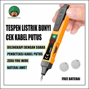Tespen Listrik Digital Cek Kabel PutusTestpen Otomatis Kelistrikan Listrik Digital Tes Pen Pendeteksi AC DC Canggih