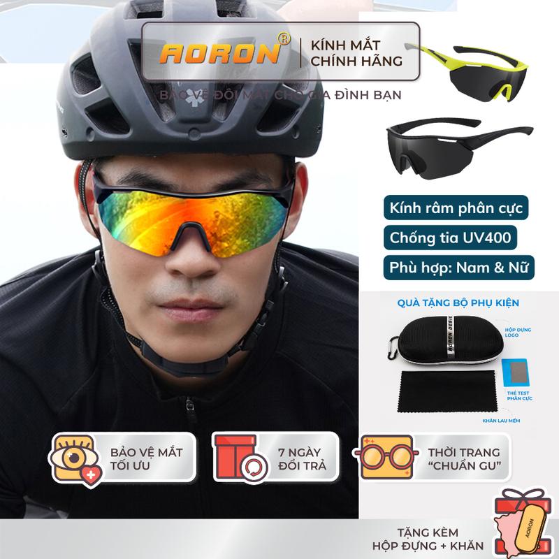 Mắt Kính Thể Thao Nam Nữ Tròng Phân Cực Chống Tia UV Nhiều Màu Chắn Gió, Bụi, Chống Va Đập Cho Nam/ Nữ Đạp Xe, Chạy Bộ, Leo Núi - AK128