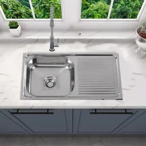 sink cuci piring stenliss 1 lubang + sayap murah meriah