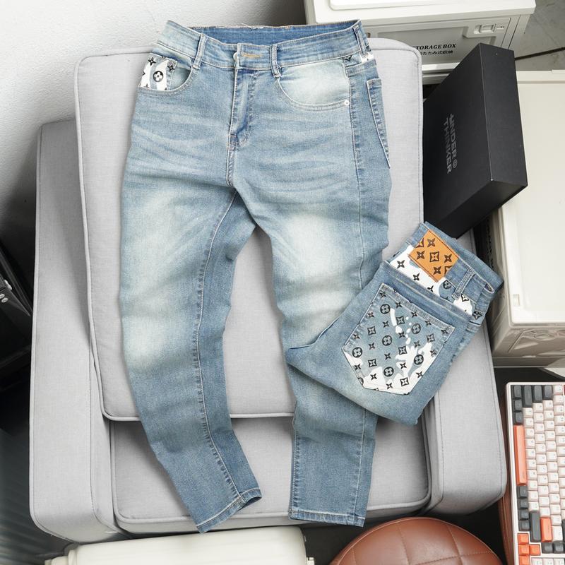  Quần Dài Jean Nam Loang Xanh Chất Denim Dày Dặn Co Giãn Nhẹ Phối Họa Tiết IN - Đứng Form Dễ Phối Đồ -  Beauty Store   
