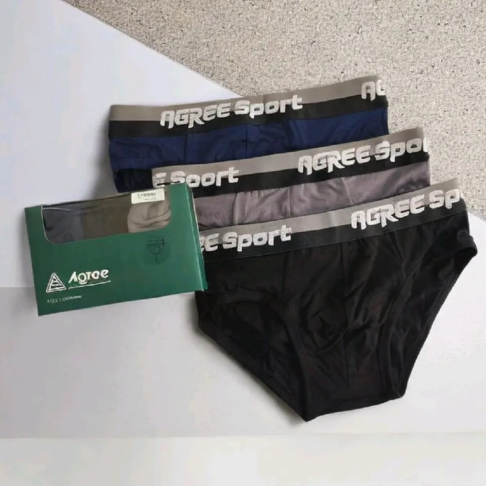 TERACOTTA19 - [3 PCS] Celana dalam pria AGREE Tensel 3089 bahan lembut nyaman untuk aktivitas sehari-hari