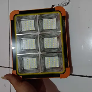 [Garansi 1 tahun] Lampu Tenaga Surya Cell Multifungsi Lampu Panel Camping Emergency 5000W Lampu Sorot Solar LED Indoor Outdoor