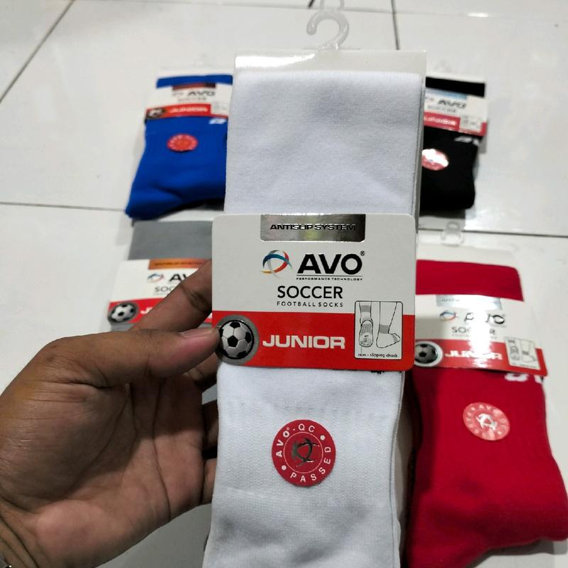 Kaos Kaki Anti Slip Sepak Bola Anak Avo - Pilihan Warna: Hitam, Putih, Merah, Orange, Abu, Biru 5