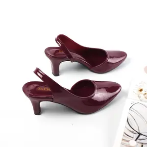 Adeka Darel Heels Basic 5 cm Glamour Sepatu Hak Wanita Hitam Cocok untuk Acara Pesta & Formal Bahan Sintetis Elegan