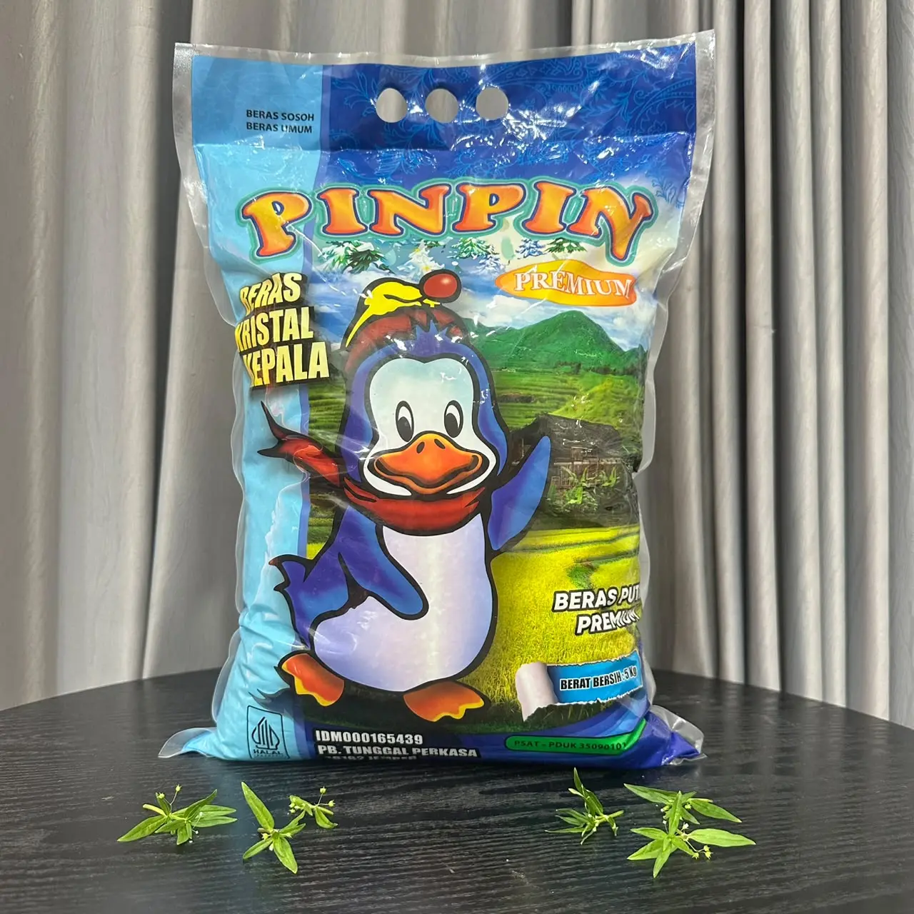 Beras PINPIN Premium 3Kg & 5Kg Beras Kristal Kepala Pulen Putih Bersih Pilihan Keluarga