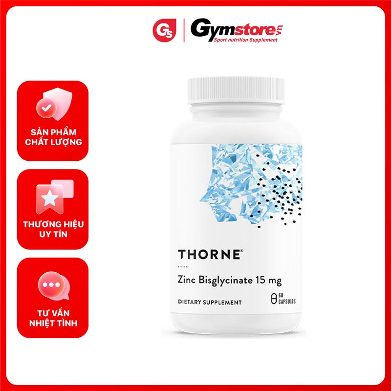Viên uống Thorne Zinc Bisglycinate 15mg 30mg bổ sung kẽm | Made in USA 60 Capsules