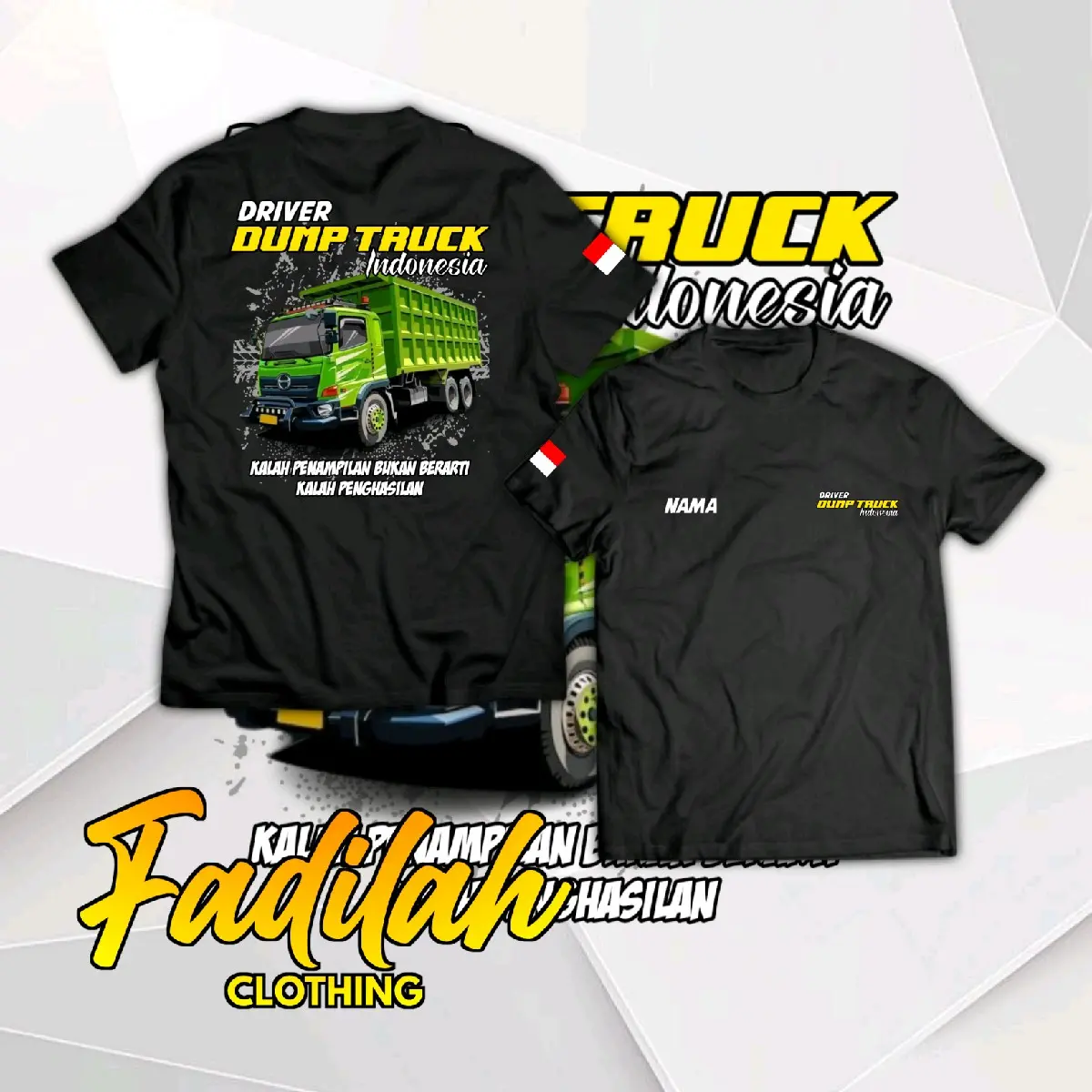 PROMO Kaos Distro DRIVER DUMP TRUCK INDONESIA Sopir Truk Driver Muda Punya Cerita Kaos Pria Wanita Keren Bisa Request Desain Ubah Gambar Atau Tulisan Bahan Adem Combed Custom Hitam Nyaman Sablon Tebal Tangan