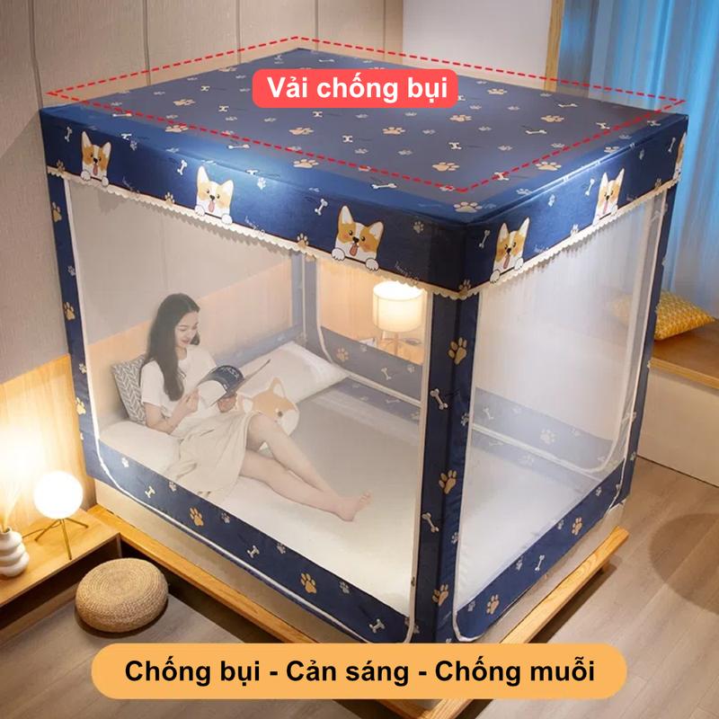 YANYANGTIAN Lưới Chống Muỗi Có Cửa Khóa Kéo Bảo Vệ Quyền Riêng Tư Kích Cỡ 1m5 1m8 2m Thích Hợp Cho Phòng Ngủ Giá Đỡ Bằng Thép Không Gỉ Chống Sốc Rèm Lưới Chống Muỗi