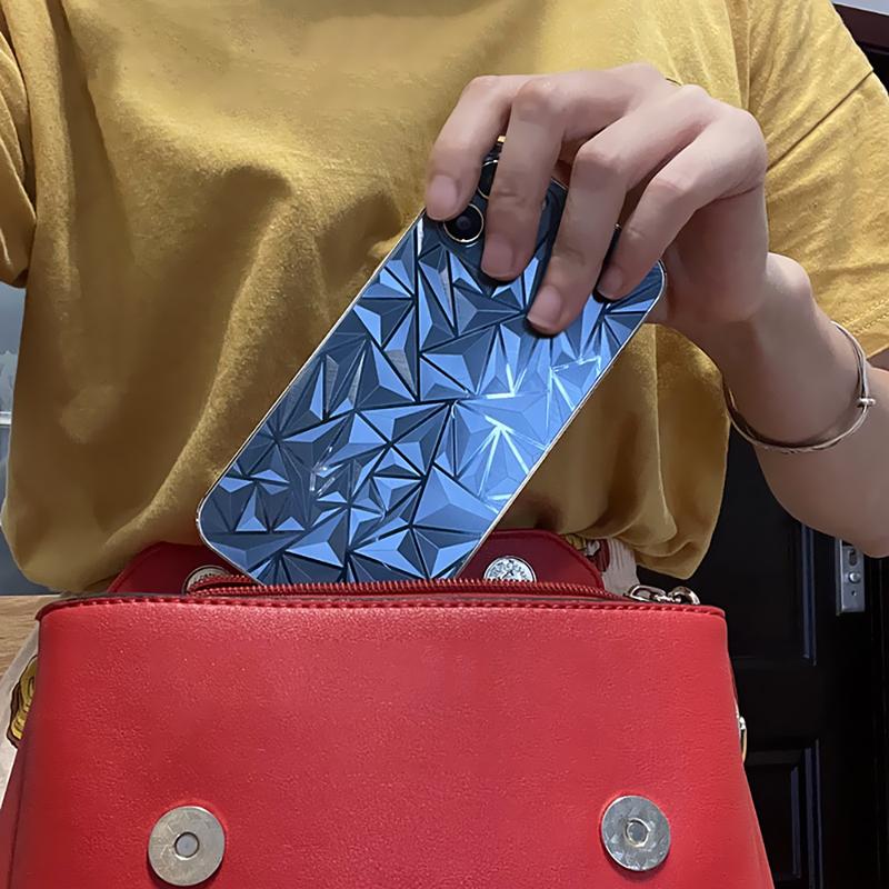  Miếng Dán Skin PPF mặt sau dán viền vân 4D 3D kim cương chống va đập iphone 16 pro max 15 pro max 14 promax 13 12 11 