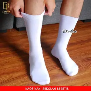 Kaos Kaki Pelajar Putih Polos SMU Kaus Kaki Putih SMA Anak Sekolah Kaos Kaki Tebal Cewek Murah  Kaos Kaki Sekolah Hitam Polos Panjang Sebetis Unisex