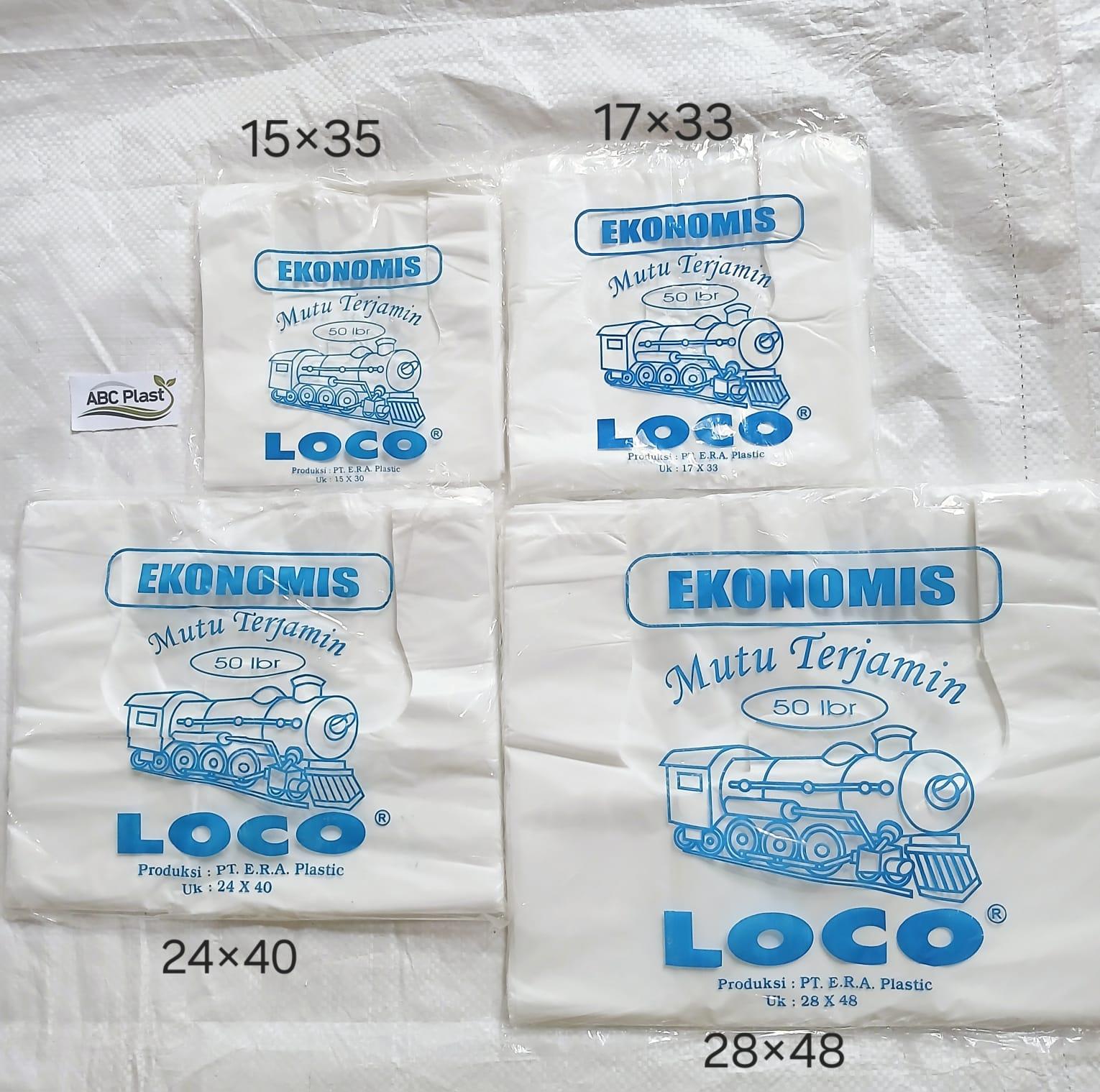 Kantong Kresek Plastik Loco Putih Susu Ekonomis 15,17,24,28 Kantong Kresek Plastik Loco Putih Susu Ekonomis 15,17,24,28