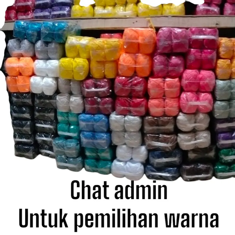 1pak isi 10biji BENANG RAJUT POLY KILAP D27 TALI RAJUT POLIESTER POLOS 3