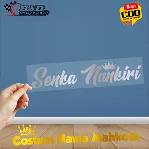 Stiker Custom Mahkota Cutting Bukan Printcut Bahan Anti Air Aksesoris Hp Helm Motor Mobil Keren