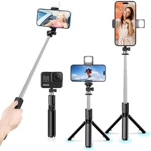 4 IN 1 selfie stick With LED Fill Light Tripod Monopod Wireless Bluetooth Remote Battery Excluded Cellphone