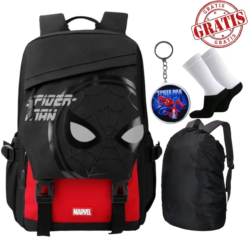 Tas Ransel Sekolah Anak SD Kepala Otot Iron Man Captain Spiderman Kanvas Fashion Bag 7
