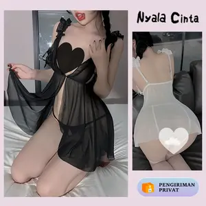Nyala Cinta Baju Tidur Wanita Dress V Neck Elegan dengan Sentuhan Unik Dewasa Lingerie