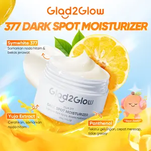 [BPOM] Glad2Glow Moisturizer Yuja Symwhite 377 Dark Spot 1/2/3 PCS Whitening Glowing G2G glowing brightening melembabkan kulit,Pelembab Mencerahkan & Atasi Noda Hitam Bekas Jerawat, Kulit Glowing, Tekstur Gentle untuk Pagi & Malam, Hasil Maksimal
