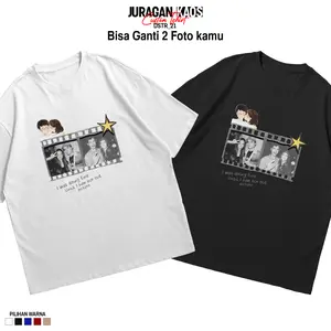 Juragan Kaos Custom Foto Sendiri Kaos Sablon Bisa Pakai Foto T-shirt 24s Kaos Bucin Couple T-shirt Rekomendasi Kado Untuk Pacar