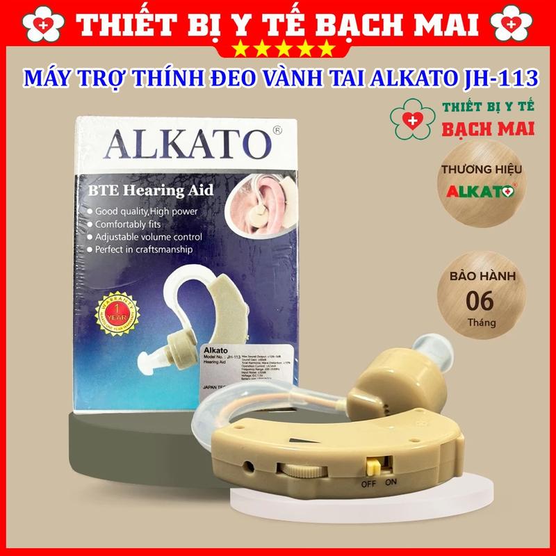Máy Trợ Thính Đeo Vành Tai ALKATO JH-113 - Tai Nghe Trợ Thính Không Dây Cho Người GiàPL