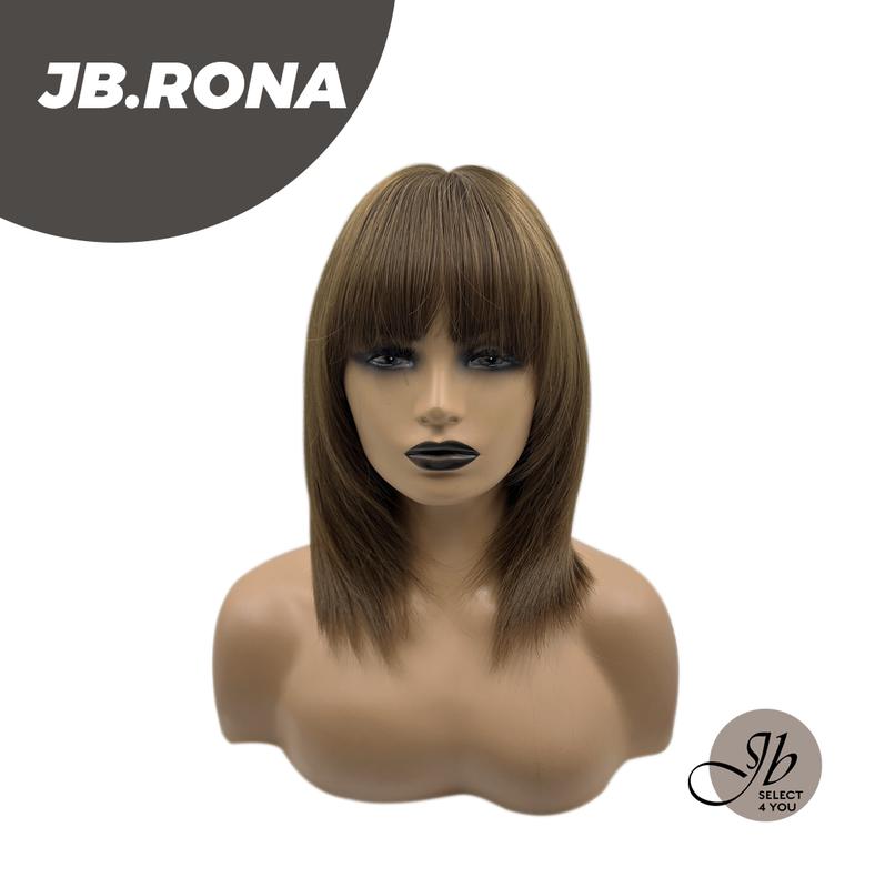 JBSELECT4YOU 14 INCHES BROWN STRAIGHT WIG WITH FULL BANGS JB.RONA 7