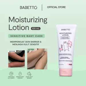 BABETTO Lotion Pelembab Bayi 100ml dengan Ceramide Complex & Provitamin B5 Perawatan Kulit Kering & Sensitif Dermatologist Tested Hypoallergenic