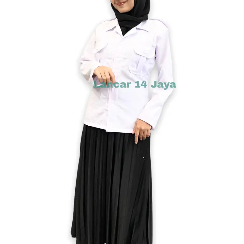 KEMEJA PUTIH PNS WANITA/BAJU PNS CEWEK/KEMEJA DINAS/KEMEJA PANJANG PUTIH WANITA 4