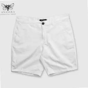 Anasera - Celana Pendek Pria Chino Pants Katun 'White' | Hot Item