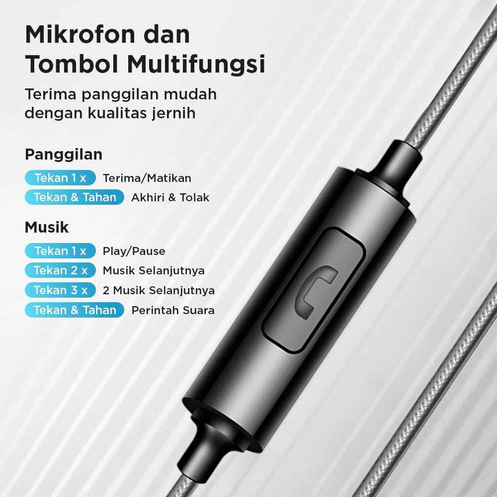 QKZ In-Ear Earphone Kabel Bass Driver 9.2mm dengan Mic - QKZ-DM9
