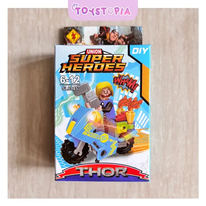 UNION SUPER HEROES Mainan Balok Bricks DIY Batman Iron Man Hulk Superman Spiderman Thor Marvel 5