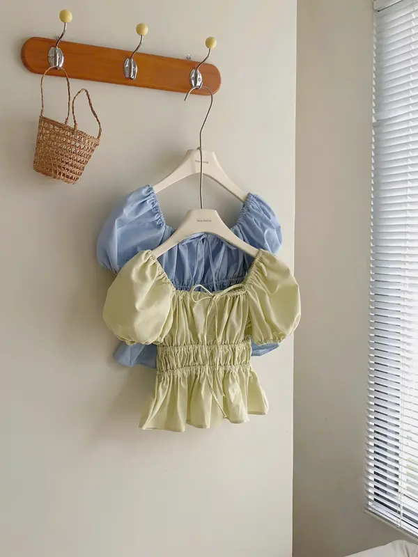 Áo babydoll kiểu xinh tay phồng tiểu thư xinh xắn xixeoshop - A29 8