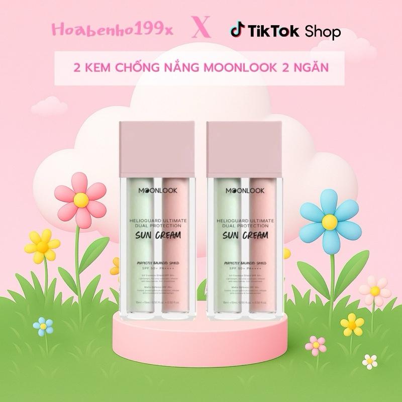 [ Bản mới ] Combo 2 kem chống nắng Moonlook 2 ngăn