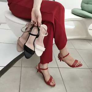 Simonceli Sepatu Heels Tali Belakang 6 Cm Wanita Import Heels Slingback Hitam Black Khaki Elegant Heels Kerja Outfit 7318 Shoes High