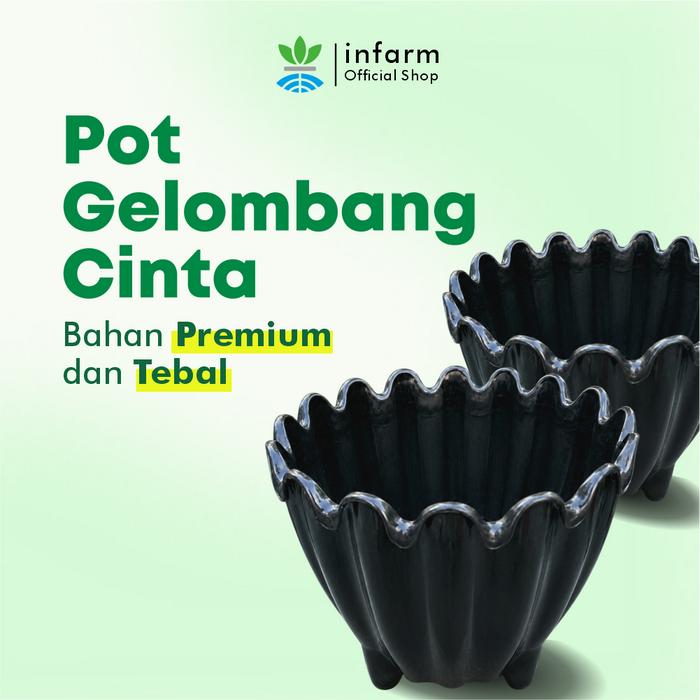 Gambar INFARM - Pot Tanaman Gelombang Cinta 06 Bahan Plastik Tebal dan Kuat Pot Tanaman Hias Bergelombang dari Infarm Kota Surabaya Tokopedia