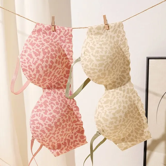 Missoofficial.id BR1931 Bh Bra Wanita Tanpa Kawat Motif Macam Tutul Seamless PushUp Bralette Pakaian Dalam 6