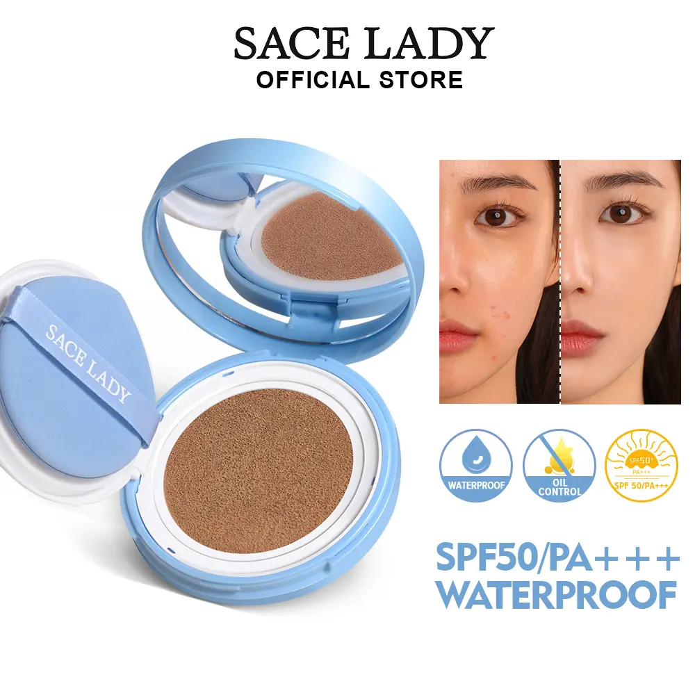 [COD] [Free Shipping] SACE LADY BB Cushion Foundation Oil Control Matte Natural Finish Air Cushion SPF 50+ [Long Lasting,Waterproof, Coverage]