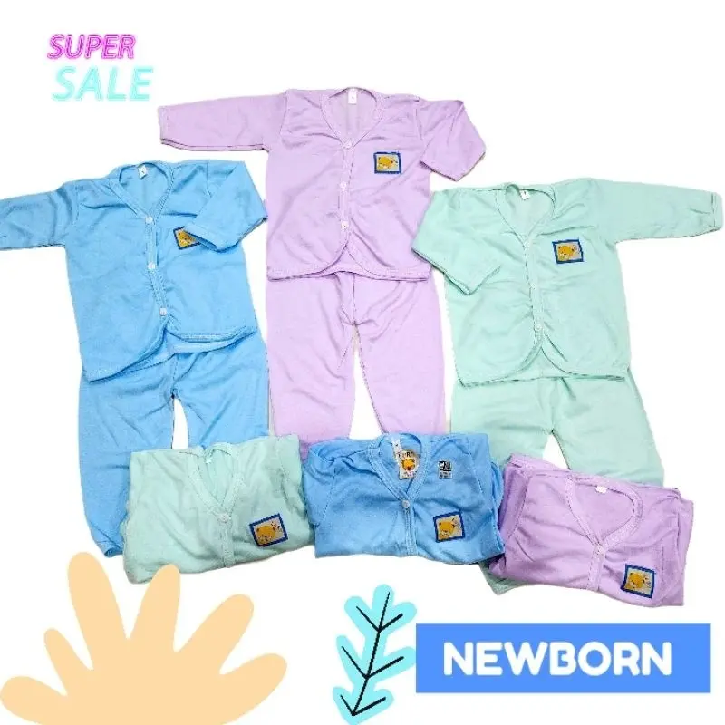 Set 6Pasang Newborn Baby Shirt Pant Clothes Baju Baby Seluar