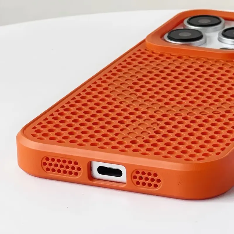 Premium Anti Heat Magsafe Case iPhone 11 12 13 14 15 pro max 14 15 plus Pendingin Mesh silikon Casing iPhone 15 14 13 12 11 pro max 14 15 plus Shockproof 7