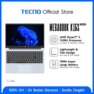 TECNO MEGABOOK K15S LAPTOP RYZEN 5 7430 8GB 512GB WINDOWS 11 15.6" FHD IPS