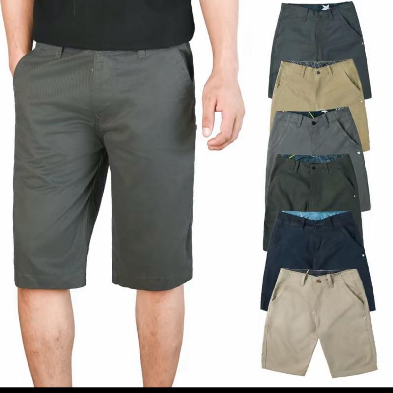 ComBo.3quần kaki khóa kéo phom suông Quần lửng Nam (chọn màu ngẫu nhiên )