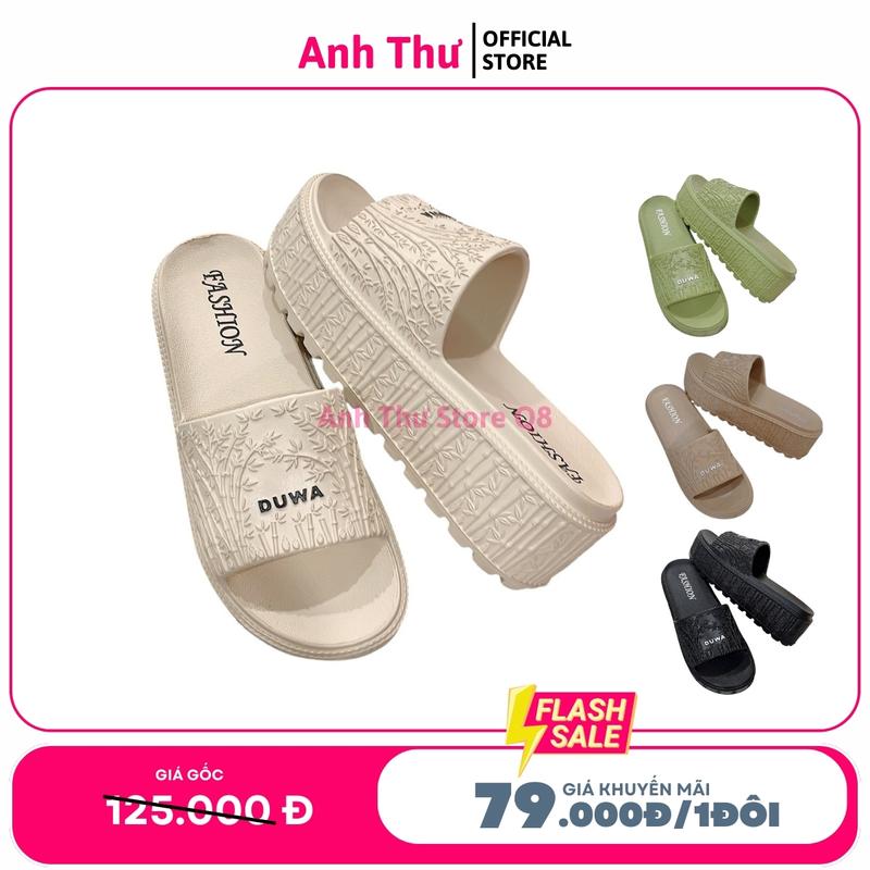 DUWA Dép nữ quai ngang đế xuồng 5cm chất Eva siêu nhẹ màu Đen Kem Xanh size 35 đến 38 giá khuyến mãi 75.000Đ/đôi Anh Thu Store OFFICIAL STORE Flash Sale Giảm giá 50%