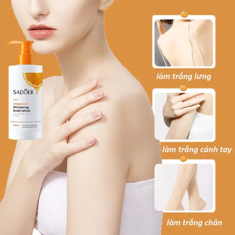 Sữa Dưỡng Thể Vitamin C, Sữa Dưỡng Thể Cho Cả Cơ Thể, Màu Trắng, 250g, Dưỡng Ẩm, Làm Sáng Da, Làm Trắng Tông Màu Da Dưỡng Da Body Dưỡng Body Làm Đẹp Da Women Nữ 6