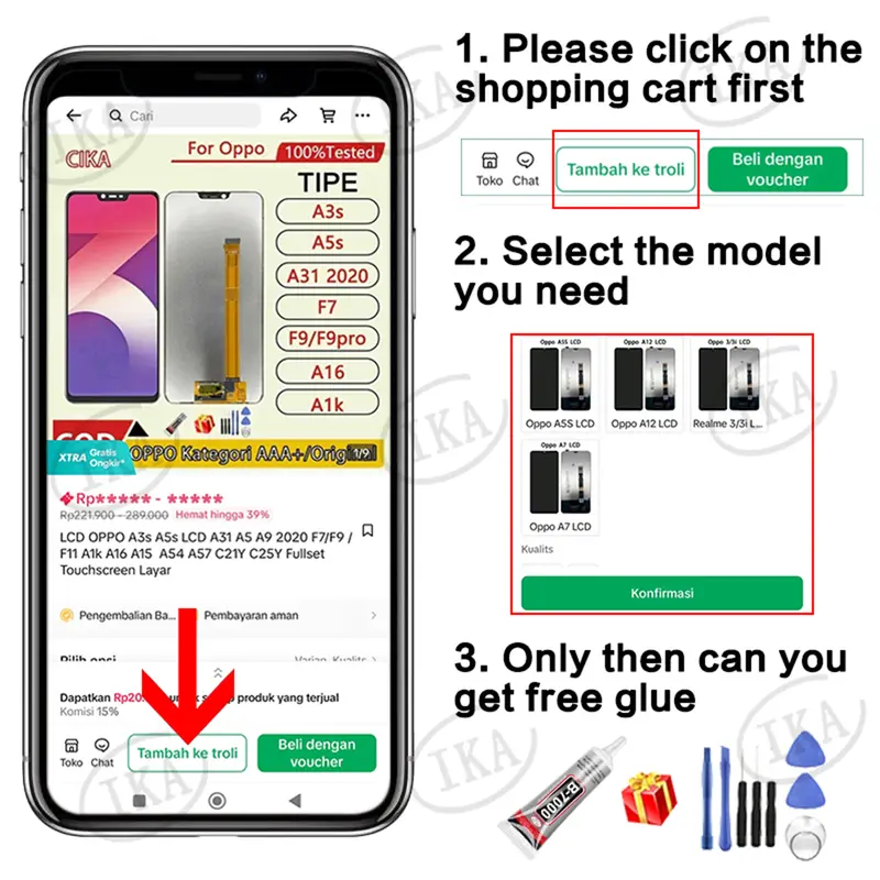 LCD Xiaomi Poco M3 LCD Display Redmi 9T LCD Touch Screen Digitizer Layar 7